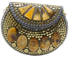 Jewel Gold Resin Stone Shape Metal <b>Clutch</b> Bags Evening <b>Clutch</b> Bag Party <b>Wedding</b> Crystal <b>Clutches</b> Purse Chain Shoulder Bag - Product Image 1