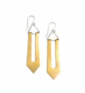 Pendientes de Latón Modernos con Diseño Único, Chapados en Oro, Joyería en Oferta para Mujer, Bonito Regalo, Modelo al por Mayor - Product Image 2