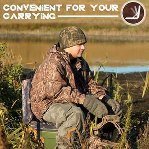 Cojín de Asiento Impermeable para Caza con Diseño de Camuflaje, Plegable, de Espuma, con Bolsillo y Asa, Portátil, para Exteriores, Hecho por Imra Impex - Product Image 3