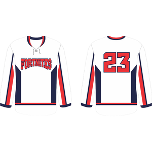 เสื้อฮอกกี้น้ำแข็งแบบ OEM สั่งทำพิเศษ ผ้าตาข่ายพรีเมียม ป้ายทวิลล์ ปักลายแบบซับลิเมชั่น ชุดกีฬาฮอกกี้ - Product Image 1