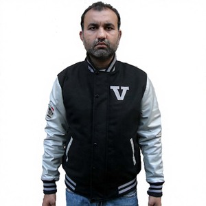Blouson universitaire réversible en laine de baseball personnalisé, style Letterman, respirant, avec logo brodé fini, qualité supérieure - Product Image 1