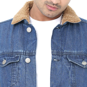 <b>Men's</b> High Quality 100% Cotton Denim <b>Jacket</b> Washable <b>Mens</b> <b>Jean</b> <b>Jackets</b> Sustainable Plus Size Made in Pakistan for Winter - Product Image 4