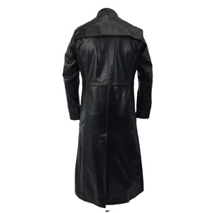 2026 New Custom Men's Leather <b>Long</b> <b>Coat</b> High Quality Winter Zipper Closure Windproof Mandarin Collar Breathable <b>Lightweight</b> - Product Image 2