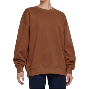 Sudadera de Cuello Redondo de Algodón para Mujer, Forro Polar Suave, Ropa Casual, Proveedor Mayorista - Product Image 3