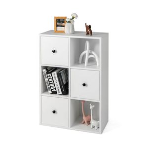 Libreria a 3 Ripiani per Soggiorno con Dispositivo Anti-Ribaltamento, Eleganti Mobili Contenitori - Product Image 3