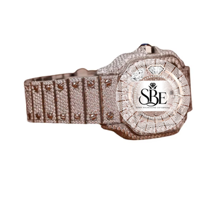 Montre de luxe en acier inoxydable avec diamants Moissanite pour homme, mouvement à quartz, montre-bracelet tendance pour les occasions décontractées, les affaires et les cadeaux haut de gamme - Product Image 3