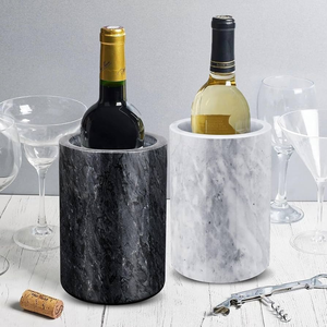 Refroidisseur à vin en marbre, vente chaude, seau à glace en pierre de marbre naturelle, refroidisseur à vin personnalisé avec logo - Product Image 5