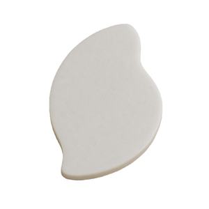 Abstract Leaf Curve Marble Coaster White Natural Stone Drink <b>Pad</b> Modern <b>Organic</b> Shaped Tabletop Decor Home Kitchen Bar Stylish - Product Image 1