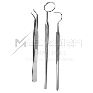 Kit d'examen dentaire de base MEDZORA SURGICAL, instruments chirurgicaux manuels en acier inoxydable pour la chirurgie buccale - Réutilisable - Product Image 3