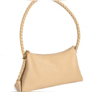 Wholesale Minimalist Soft Leather Shoulder Bag for Women Braided Strap Designer Handbag Custom Fashion Tote <b>Purse</b> for Bulk Order - Product Image 6