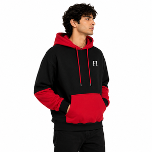 Sweat-shirts à capuche oversize personnalisables pour hommes, en molleton de coton épais, avec poche avant et cordon de serrage, respirants, style streetwear, USA - Product Image 2