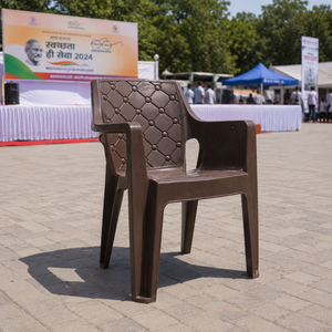 SUMO LOTUS CHEX SEMI VIRGIN TRADITIONAL <b>STACKABLE</b> PLASTIC ARROW BACK HOME FURNITURE OFFICE LIVING ROOM <b>CHAIR</b> - Product Image 4