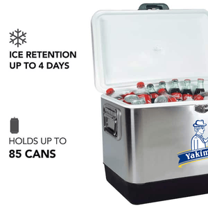 Seau à glace isotherme portable en acier inoxydable 51L/54Qt, robuste, étanche, pour boissons et bières, avec ouvre-bouteille, nouveau style - Product Image 5