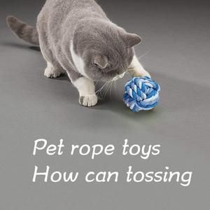 Premium Quality Cotton Dog Chew Toy Eco-Friendly Washable <b>Rope</b> Ball for Small Medium Dogs Teething Playing Wholesale - Product Image 4