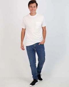 เสื้อยืดคอกลมทรงปกติ ผ้าฝ้าย 100% หนัก 260GSM เนื้อนุ่ม ระบายอากาศได้ดี ไซส์ใหญ่พิเศษ มีกระเป๋า สำหรับผู้ชาย - Product Image 6