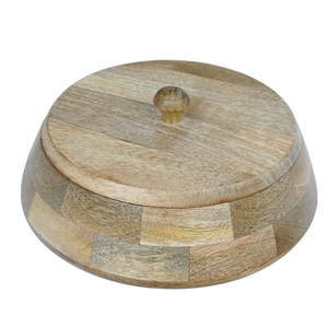 Chauffe-tortillas en bois avec couvercle, boîte à roti écologique en bois pour la conservation de la chaleur, boîte de rangement de cuisine personnalisable - Product Image 4