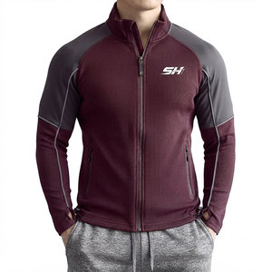 Chaqueta de tela elástica para hombre, material de mezcla de poliéster resistente a la decoloración, control de humedad, impermeable y transpirable. - Product Image 1