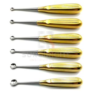 Spratt Brun Curette Bundle Straight 17cm Fig 16 Set 6 Acier inoxydable allemand Autoclavable Certifié CE Classe I Chirurgical - Product Image 4