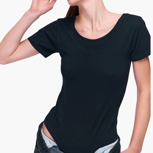 Body gainant amincissant une pièce à manches courtes pour femme, idéal pour le fitness et l'entraînement, vente en gros personnalisée - Product Image 3