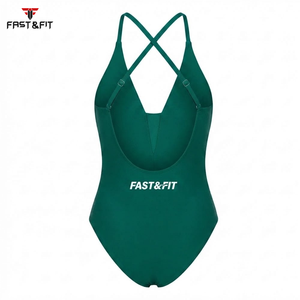 Ensemble 2 pièces pour femme en Spandex et Polyester, style short de bain taille haute, avec motif imprimé et logo frontal – Vêtement de plage très tendance - Product Image 5