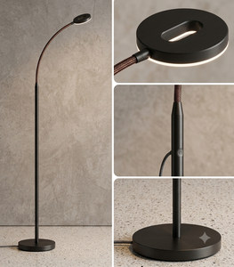Lámpara de Pie LED Lumetal 292.41lm IP20 230V con Regulador de Intensidad, Metálica para Interiores, 1400mm, 3000K (Blanco Cálido), Alto Brillo CRI 80, 1 Año de Garantía - Product Image 3