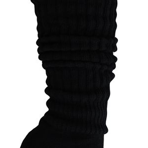 Women's Extra Long Cotton Blend Slouch Scrunch Socks Knee High 6 Pairs Pack Retro <b>80s</b> Style Fits Shoe Sizes 5-10 - Product Image 5
