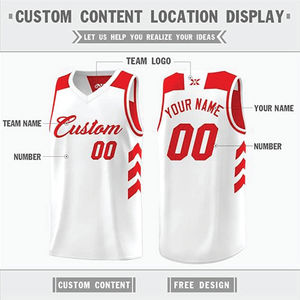 Nouveau design léger, maillot de basket imprimé à col en V réversible, tissu 100% polyester, personnalisable, séchage rapide, unisexe - Product Image 5
