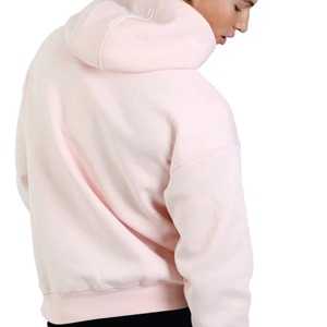 Manufacturer Baggy Oversized <b>Drop</b> Shoulder 230grams Double Layers Heavyweight Winter Velour 100% Polyester Crop Boxy Men Hoodie - Product Image 2