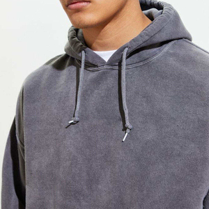 High Quality Jazo Industries Cotton Acid Wash Breathable Pullover Hoodie Winter <b>Thick</b> <b>Fleece</b> 300g Custom Sweatshirt for Men - Product Image 5