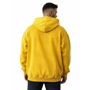 Sudadera con Capucha de Alta Calidad, Corte Regular, Tejido Grueso de 430 g/m², 100% Algodón, Forro Polar Amarillo, Secado Rápido, Antiarrugas, Unisex, para Invierno - Product Image 6