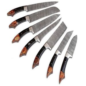 Cuchillo de Cocina de Calidad Industrial para Restaurante, Cuchillo Profesional de Acero con Alto Contenido de Carbono, Borde Dentado, Botón de Presión - Product Image 1