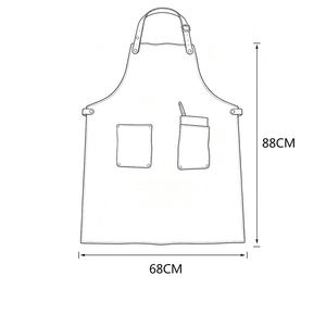 Capa de Peluquería de Cuero Sintético, Duradera, Antiestática, Resistente al Agua, Cintura Ajustable, Profesional para Barbería y Salón - Product Image 2