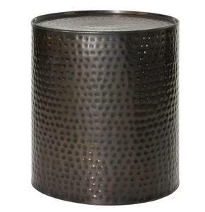 Wholesale Handmade <b>Nesting</b> Luxury Metal Bedside Coffee <b>Table</b> Set Hammered Cylinder Design 3 Metal Aluminium Living Room - Product Image 4