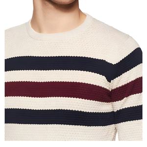 Pull chic pour homme à col rond, tricot texturé rayé, manches longues, décontracté, mode, chaud pour l'hiver, nouveauté - Product Image 4