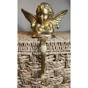Soporte para Calcetines con Diseño de Ángel Dorado, Soporte Metálico para Calcetines, Gancho de Metal con Revestimiento Dorado Personalizado, Decoración de Aluminio Fundido - Product Image 1