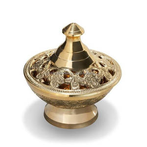 Vente en gros de brûleur d'encens gravé en laiton de luxe personnalisé top vente porte-encens et diffuseur en métal arabe décoratif pour la maison - Product Image 6