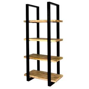 Modern <b>Solid</b> <b>Wood</b> Storage <b>Bookcase</b> with Handcrafted Finish for Home Office Libraries Living Room Furnishings and Bulk Supply - Product Image 6