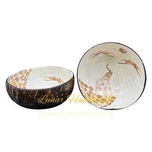 ชามมะพร้าวเคลือบแลคเกอร์เป็นมิตรกับสิ่งแวดล้อมออกแบบได้ตามต้องการพร้อมโลโก้ทำจากเวียดนาม - Product Image 1