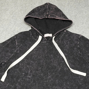 Sudadera con capucha de algodón y forro polar para mujer, diseño moderno, lavado ácido, con estampado personalizado, de alta calidad y transpirable. - Product Image 2