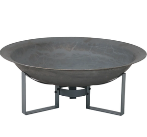 Corten Steel Fire Pit With Stand Rust Finished <b>Large</b> Iron Bowl Rustic Kadai Garden Supply <b>BBQ</b> Parties Fire Pit Best Price - Product Image 3