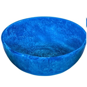 Modern <b>Large</b> Handmade Lead Free Resin Salad Bowl Eco-Friendly Custom Logo American Style Dinnerware Wholesale Tableware for - Product Image 4