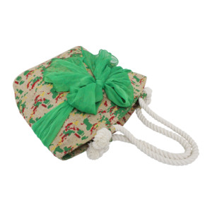 Durable PP Laminated Jute Beach <b>Bag</b> with Multicolor Twisted Rope Handle Fashionable Sarong for Sea Beach Lovers Promotional Item - Product Image 4