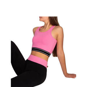 Top Deportivo Corto Personalizado al por Mayor de Alta Calidad para Mujer, Transpirable, de Spandex/Poliéster, Sexy, para Gimnasio, Ropa Deportiva sin Estampado - Product Image 2