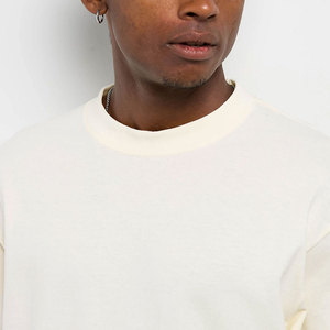 T-shirt en coton épais et robuste, style Shaka Wear, col montant, streetwear, prix d'usine, hip-hop, marque privée - Product Image 2