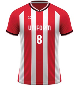 Camiseta de Entrenamiento de Fútbol para Adultos con Rayas Rojas y Verdes, Transpirable, Ecológica, de Secado Rápido, sin Mangas, Cuello Redondo, Poliéster Estampado - Product Image 2