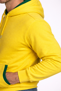 Sweat à capuche d'hiver pour homme avec logo personnalisé sur le devant, design personnalisé, tissu polaire respirant, mélange polyester/coton 330g, coupe classique, uni - Product Image 5