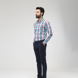 Camisa Casual a Cuadros para Hombre, Manga Larga, Cuello Clásico, 100% Algodón Popelina, Transpirable, para Primavera - Product Image 4