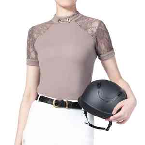 Nouveau design 2026 – Sous-vêtements de base extensibles à manches courtes pour l'équitation (polo) pour femmes et jeunes filles - Product Image 1