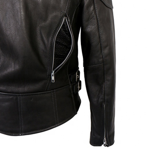 Chaqueta de Motera de Cuero Genuino para Mujer, Nueva Moda 2026, Manga Larga, Acolchada, Transpirable, con Tinte Ecológico - Product Image 4