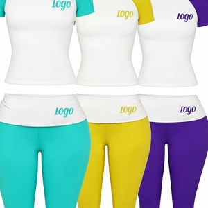 OEM Custom Women’s <b>Sexy</b> Slim Fit Fitness <b>Set</b> 2 Piece Activewear Raglan Sleeve Running Gym Outfit 2026 - Product Image 4